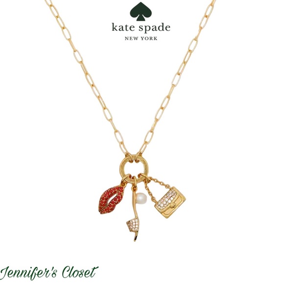 KATE SPADE ♠️ Hit The Town Charm Pendant Necklace